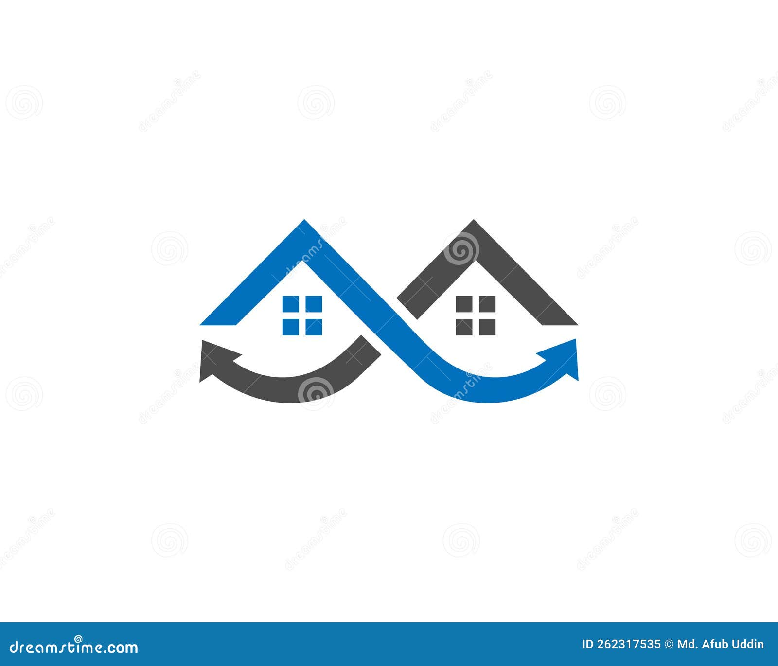 House and Arrow Logo Design Template Stock Vector - Illustration of ...