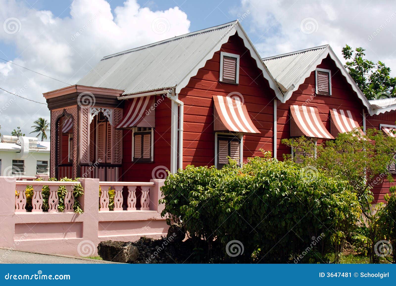 House in Barbados stock image. Image of tropical, palm 3647481