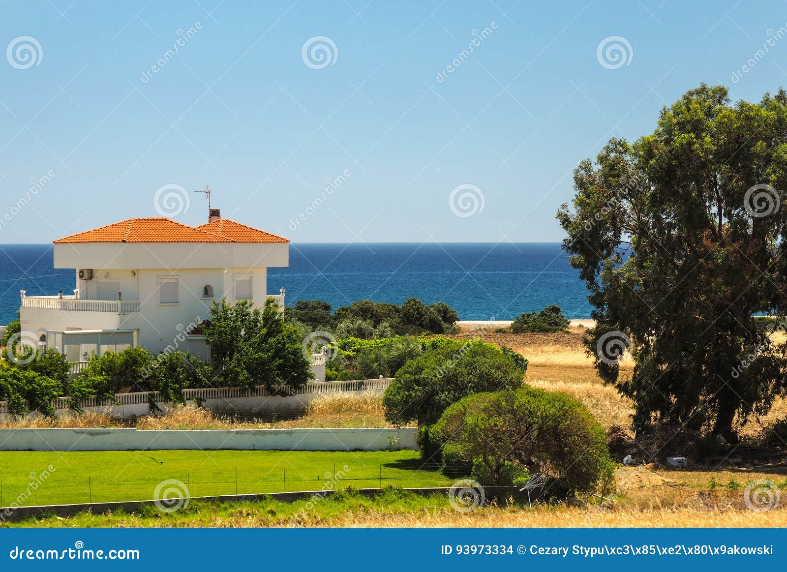House on the Beach, Rhodes, Greece Stock Photo Image of beach, boardwalk 93973334