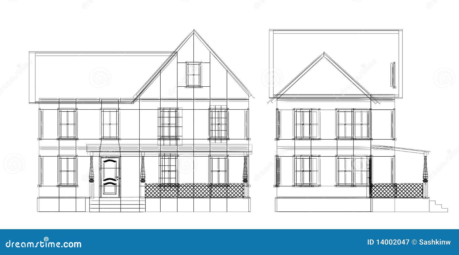  House  blueprint  stock illustration Illustration of 