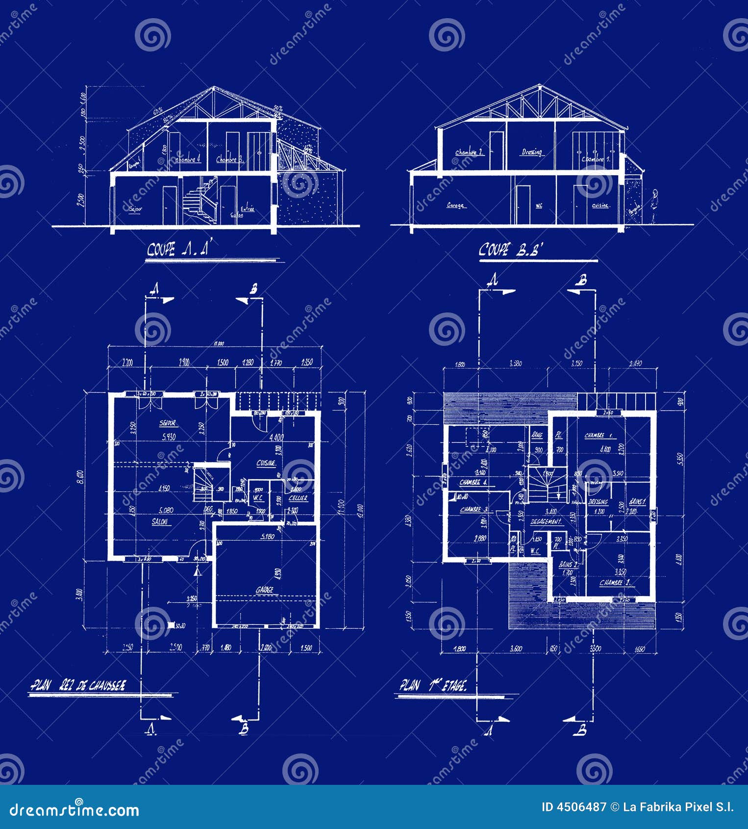  House  Blueprints Royalty Free Stock Photography Image 