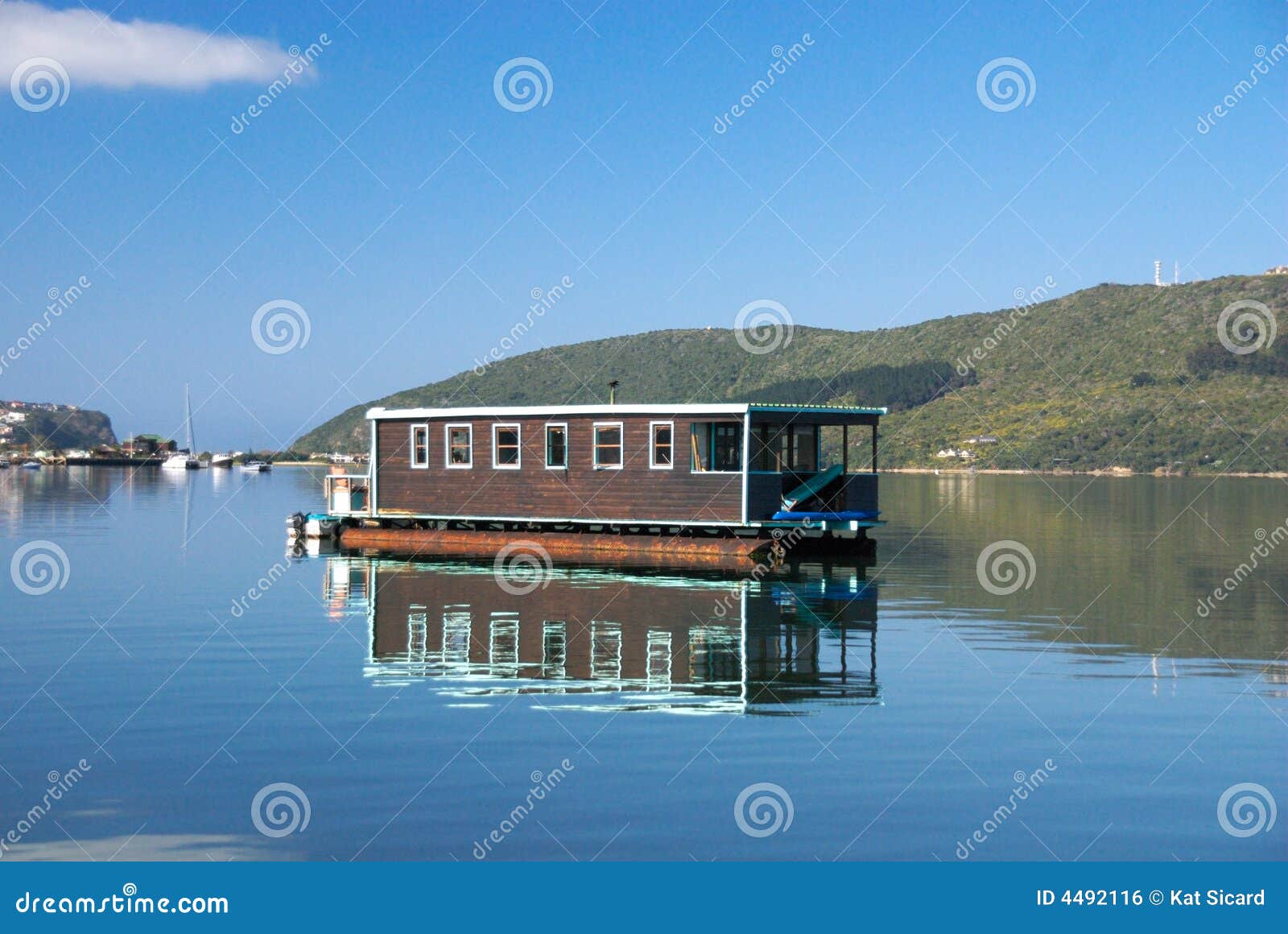House Boat on Knysna Lagoon Stock Photo Image of nature, reflection
