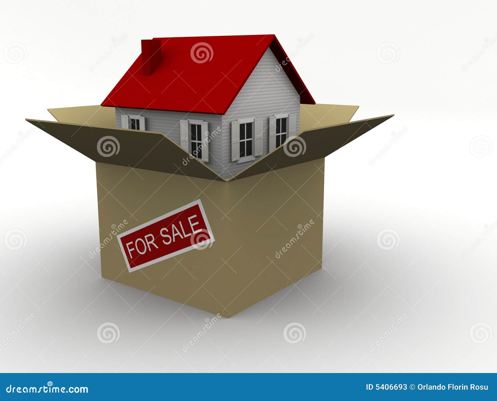 House in box stock illustration. Illustration of sale 5406693