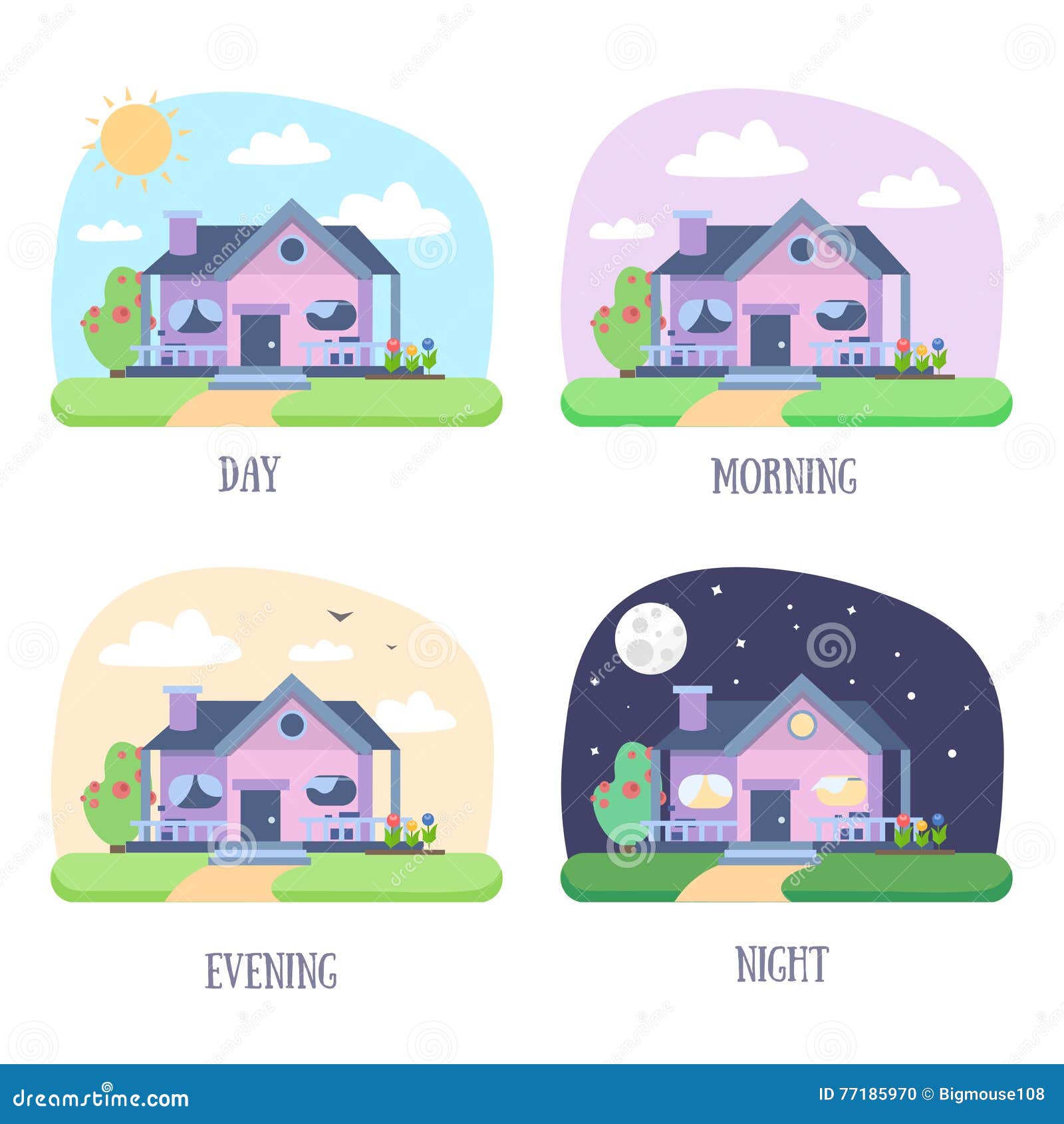House Building Set. Vector stock vector. Illustration of cottage - 77185970