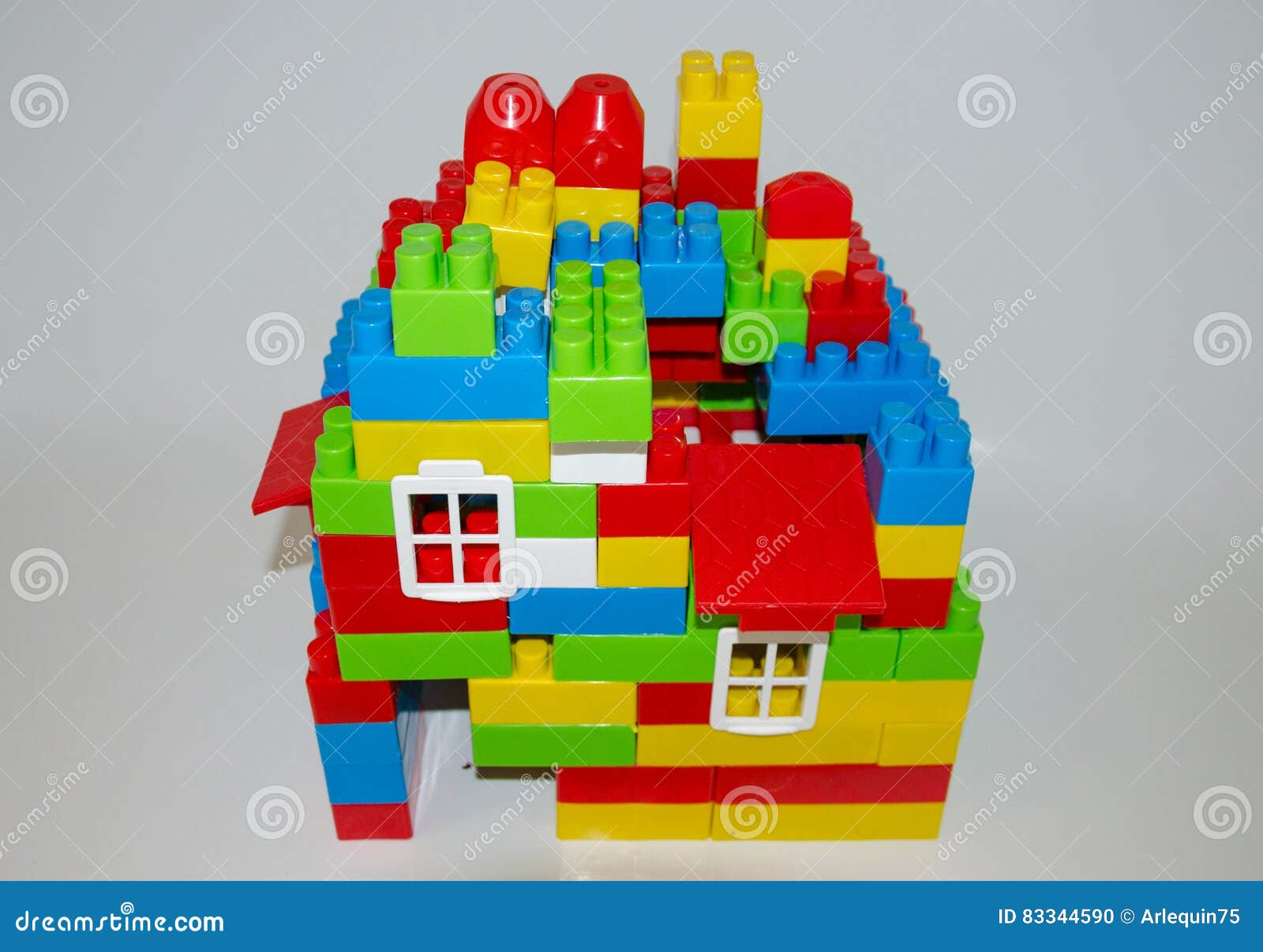 A house built with blocks stock photo. Image of block 83344590