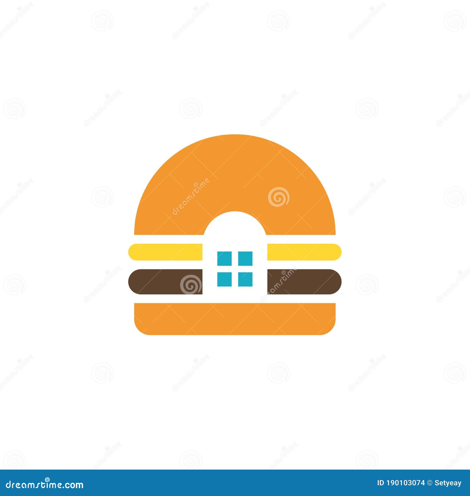 House Burger Logo Design Template, Burger Bakery Logo Design Vector