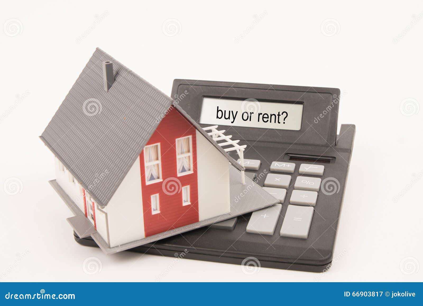 House Calculator Buy or Rent Stock Image Image of home, question