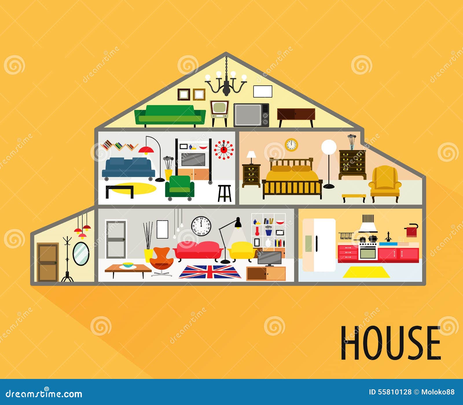 House Interior Design Cartoon