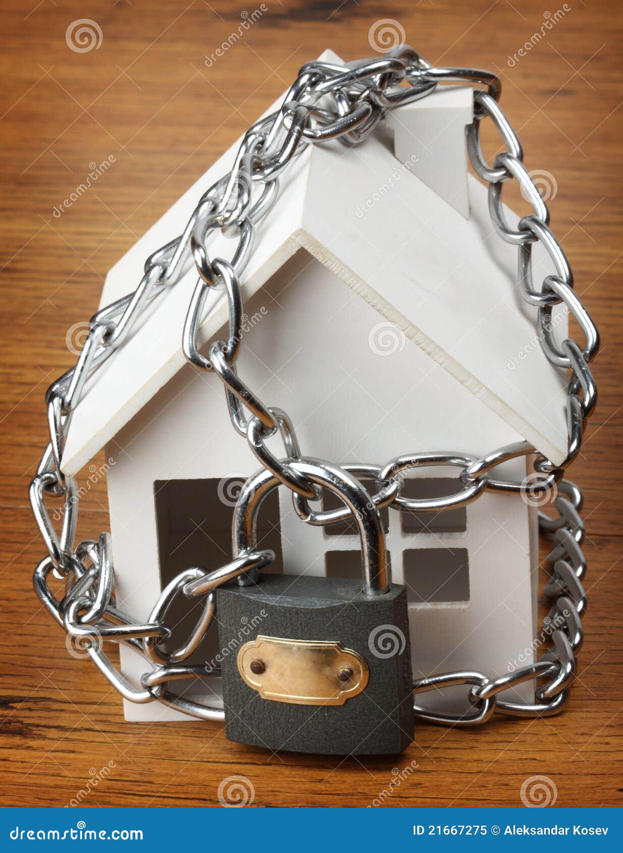 House with Chain and Padlock, Stock Image Image of investment