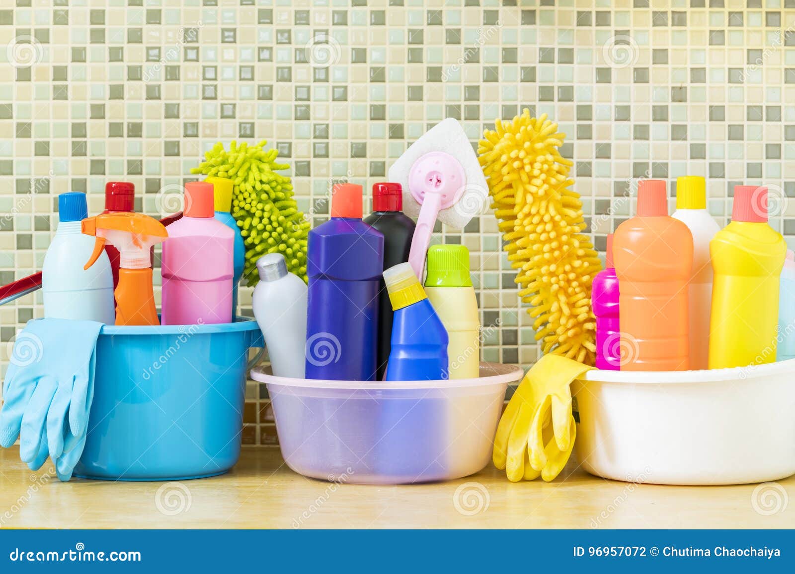 House Cleaning Product in the Kitchen Room Stock Photo Image of clean