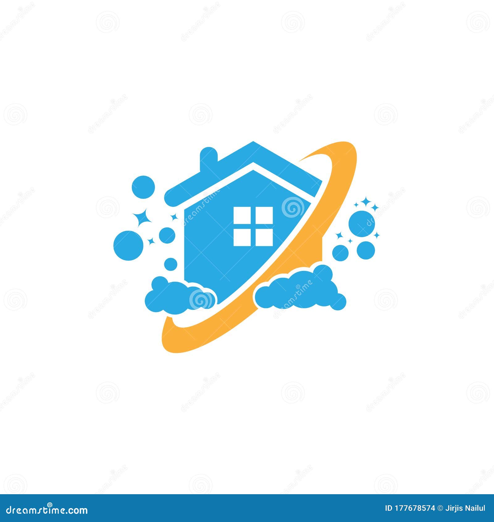 House Cleaning Service Logo Stock Vector Illustration of housekeeping