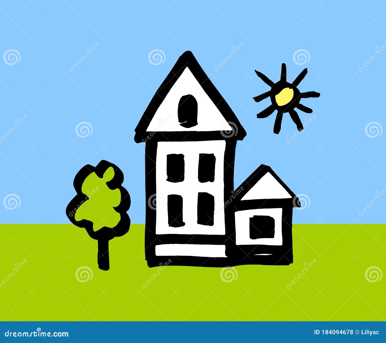 House Drawing Stock Photo  Download Image Now  House Sketch Blueprint   iStock