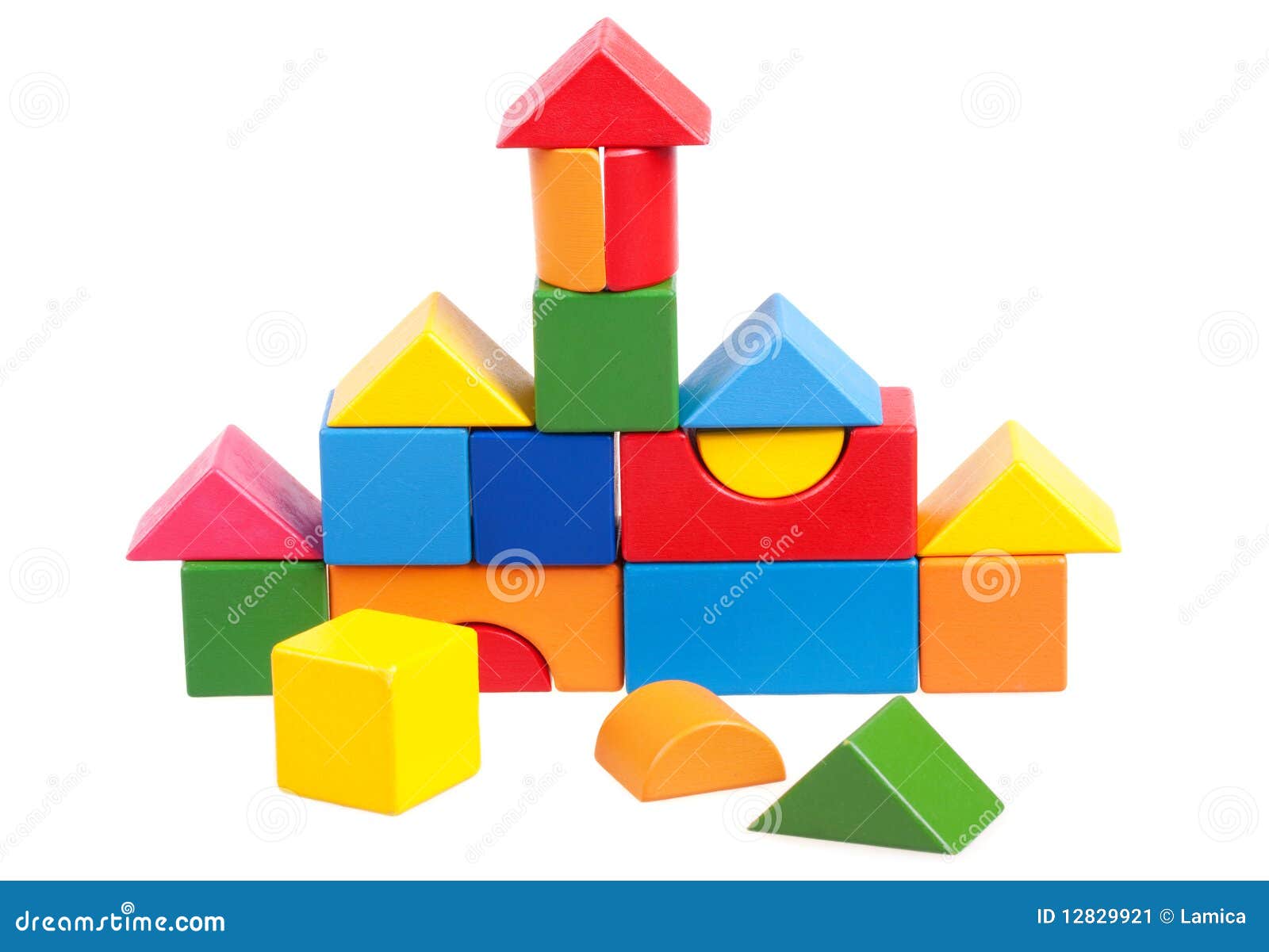 house constructed of blocks