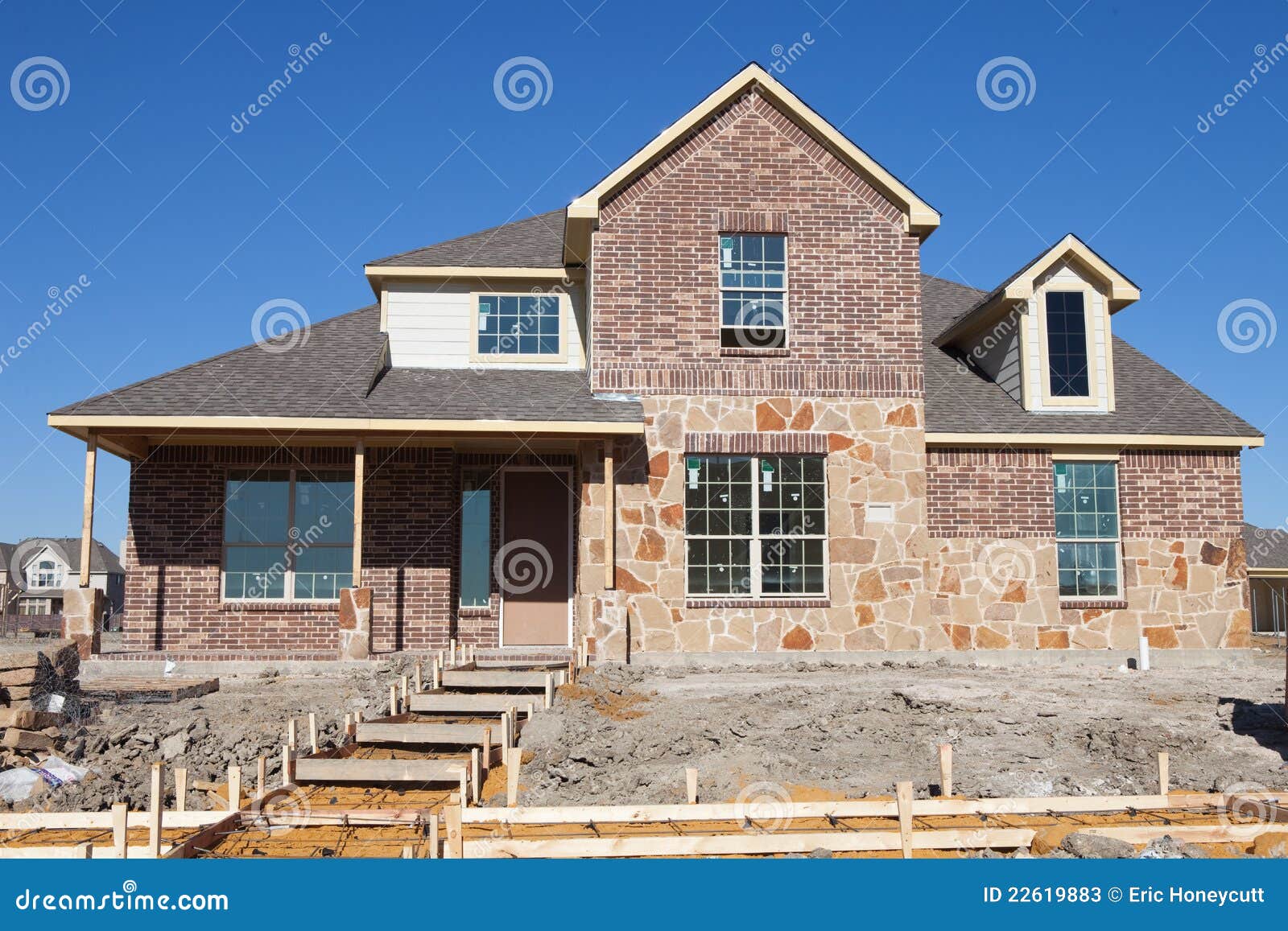 House in construction stock image. Image of home, neighborhood - 22619883