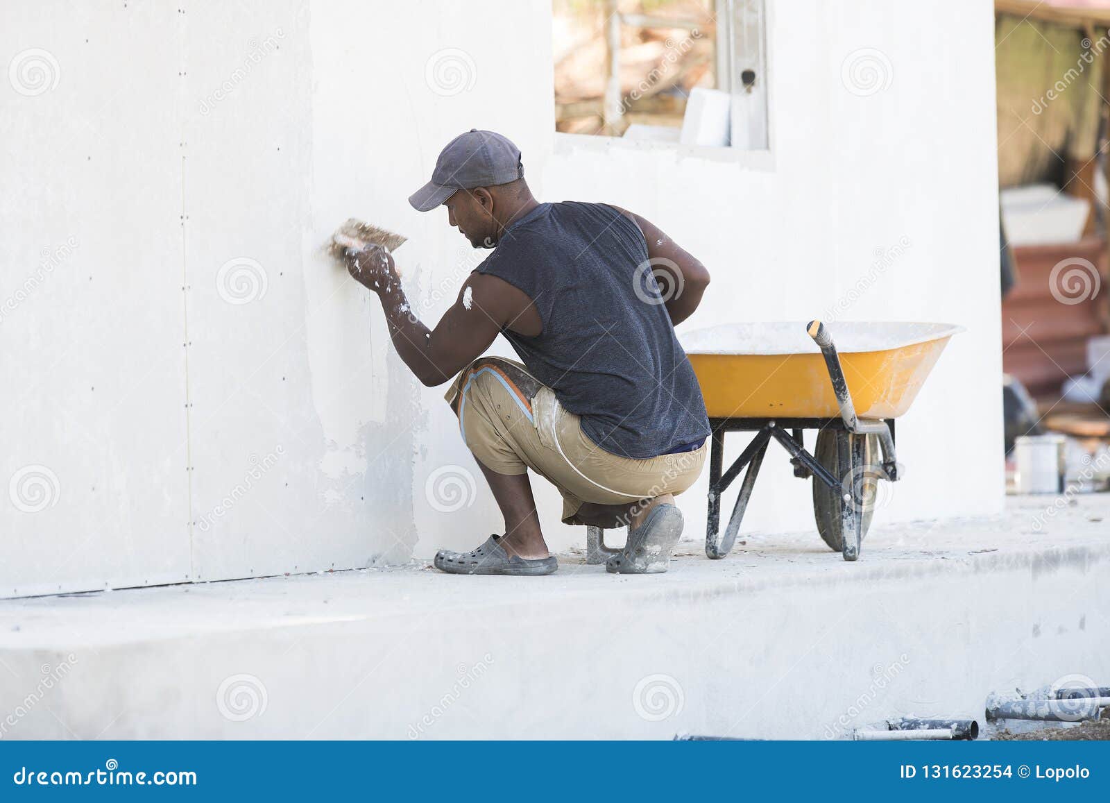 A Nice House Construction African at Work Industry Stock Photo Image