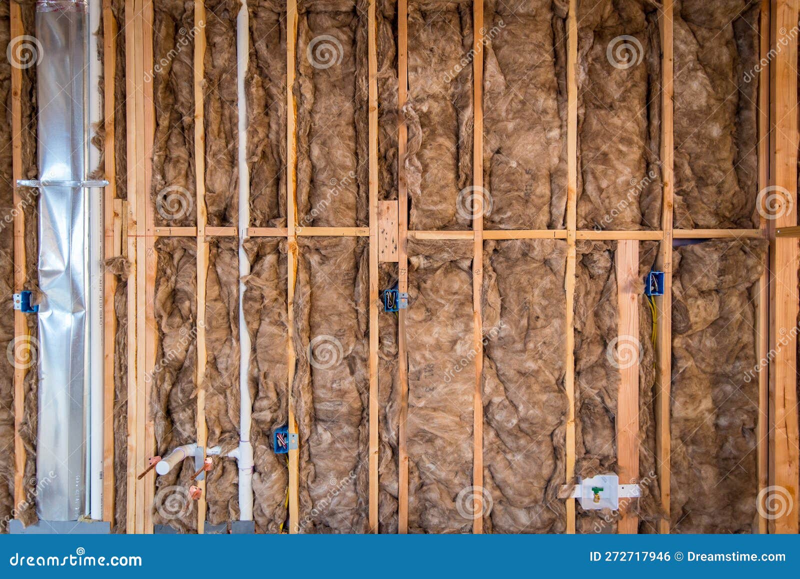 Exposed Fiberglass Batt Insulation