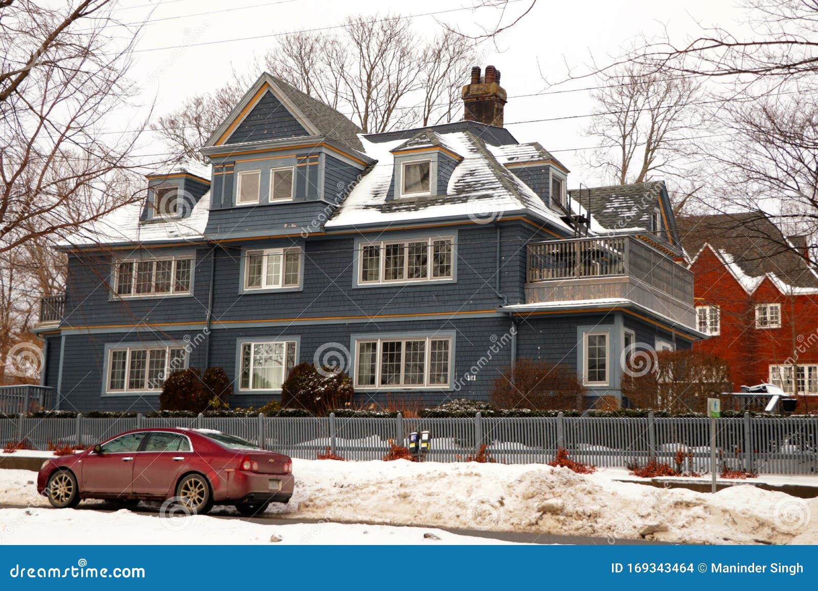 House Covered with Snow in Sydney Nova Scotia. Editorial Stock Image