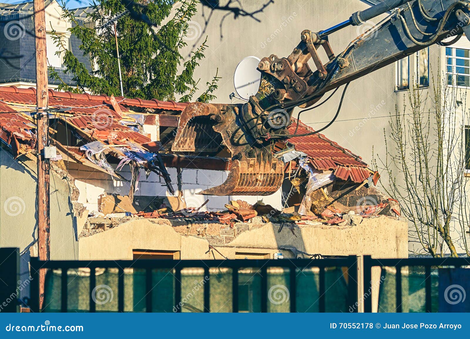 House demolition stock photo. Image of dismantling, demolish 70552178