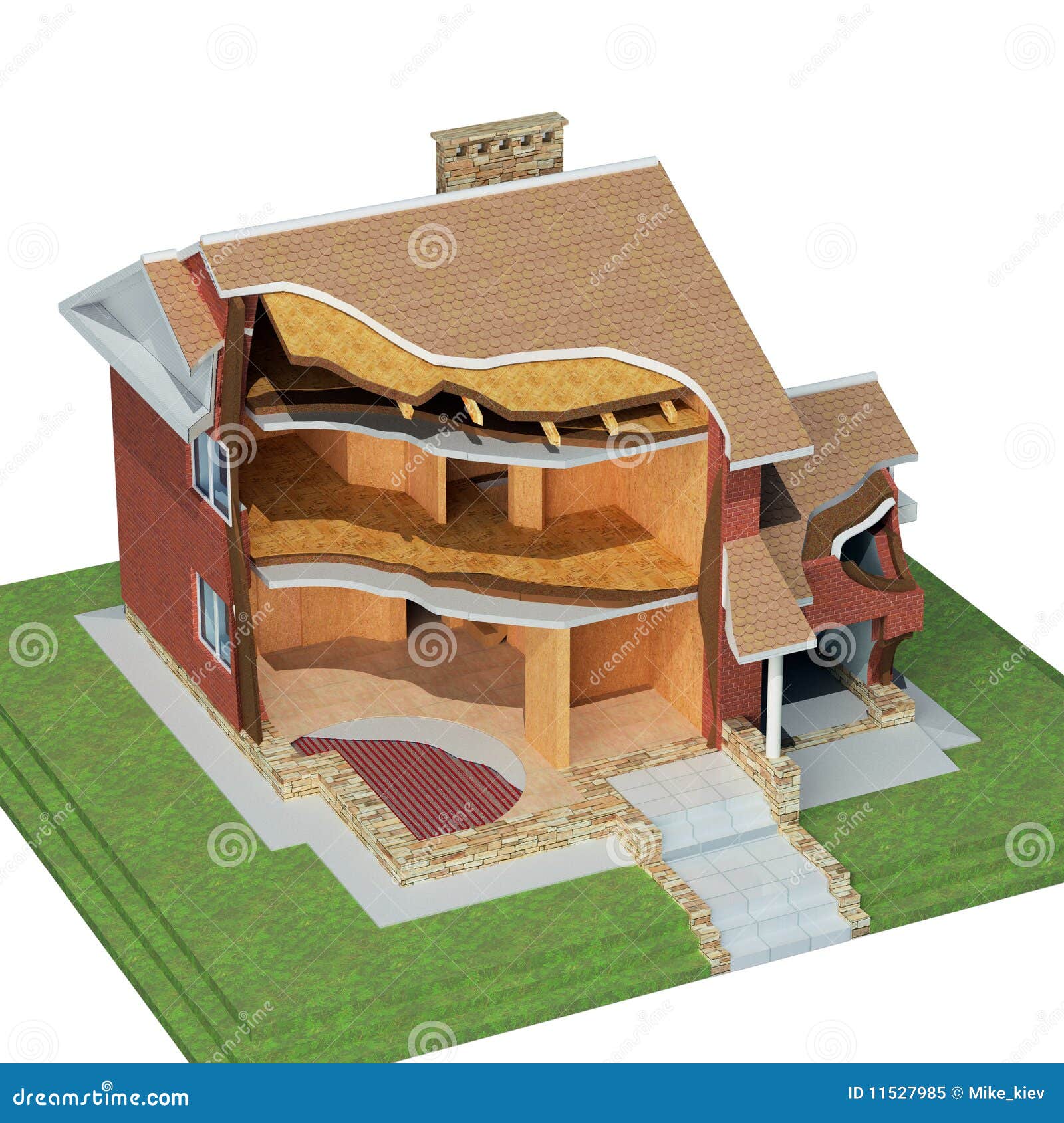 House design stock illustration. Illustration of roof 11527985