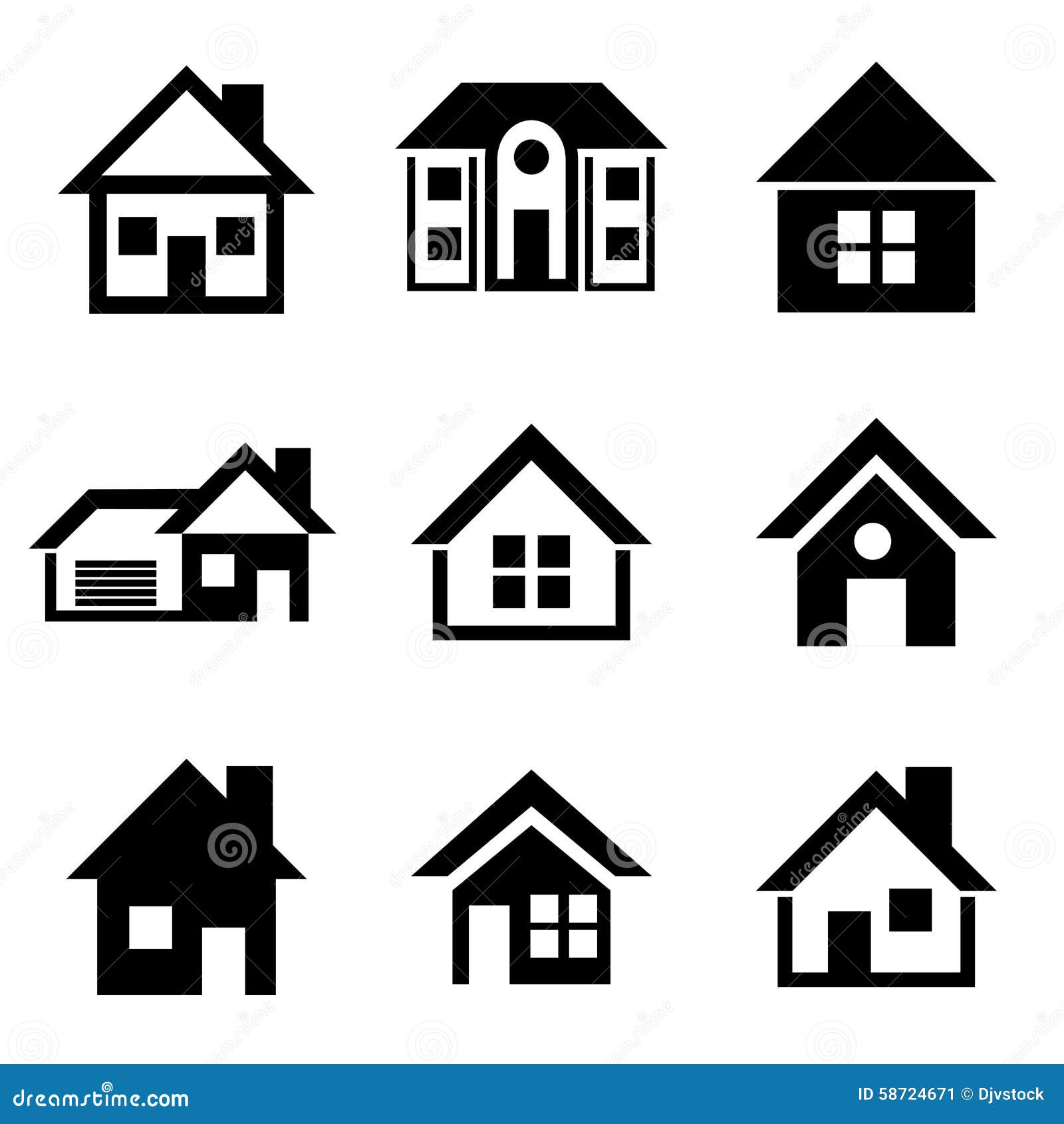 House design. stock vector. Illustration of estate, place - 58724671