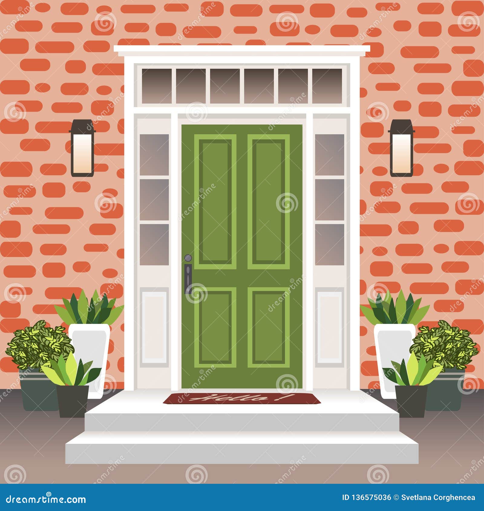 Featured image of post Front Door Brick Steps Design : This winter front door display is layered with holiday cheer.