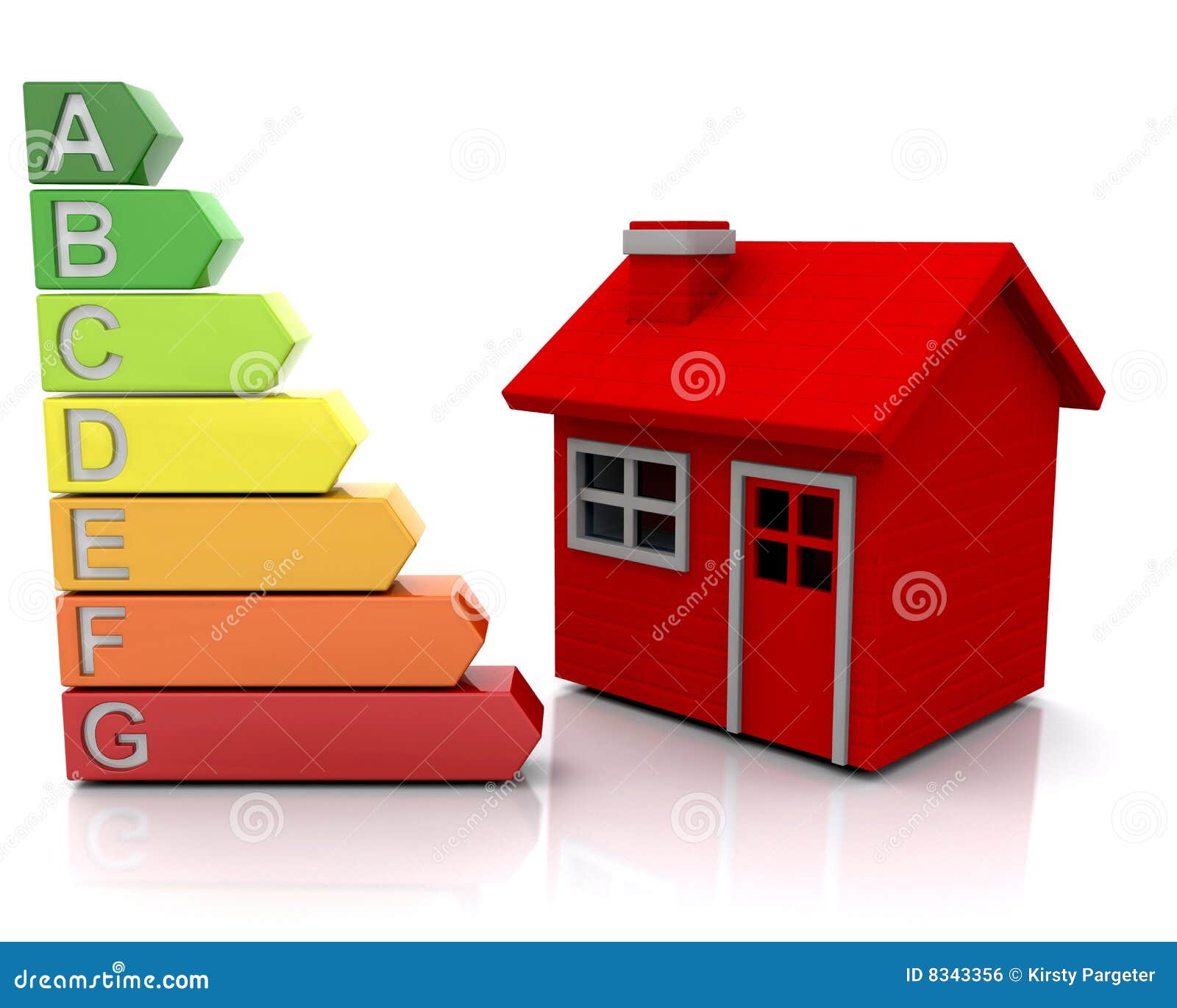House with energy ratings stock illustration. Illustration of fuel