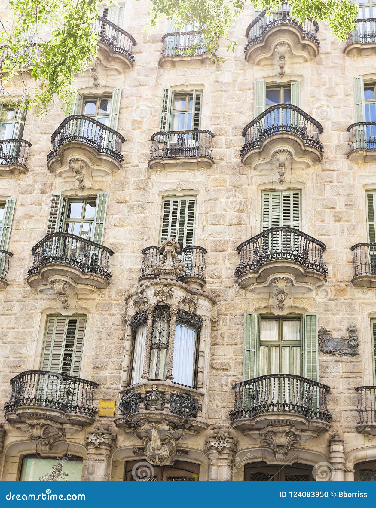 House Facade Casa Calvet, Designed by Antonio Gaudi Editorial Image ...