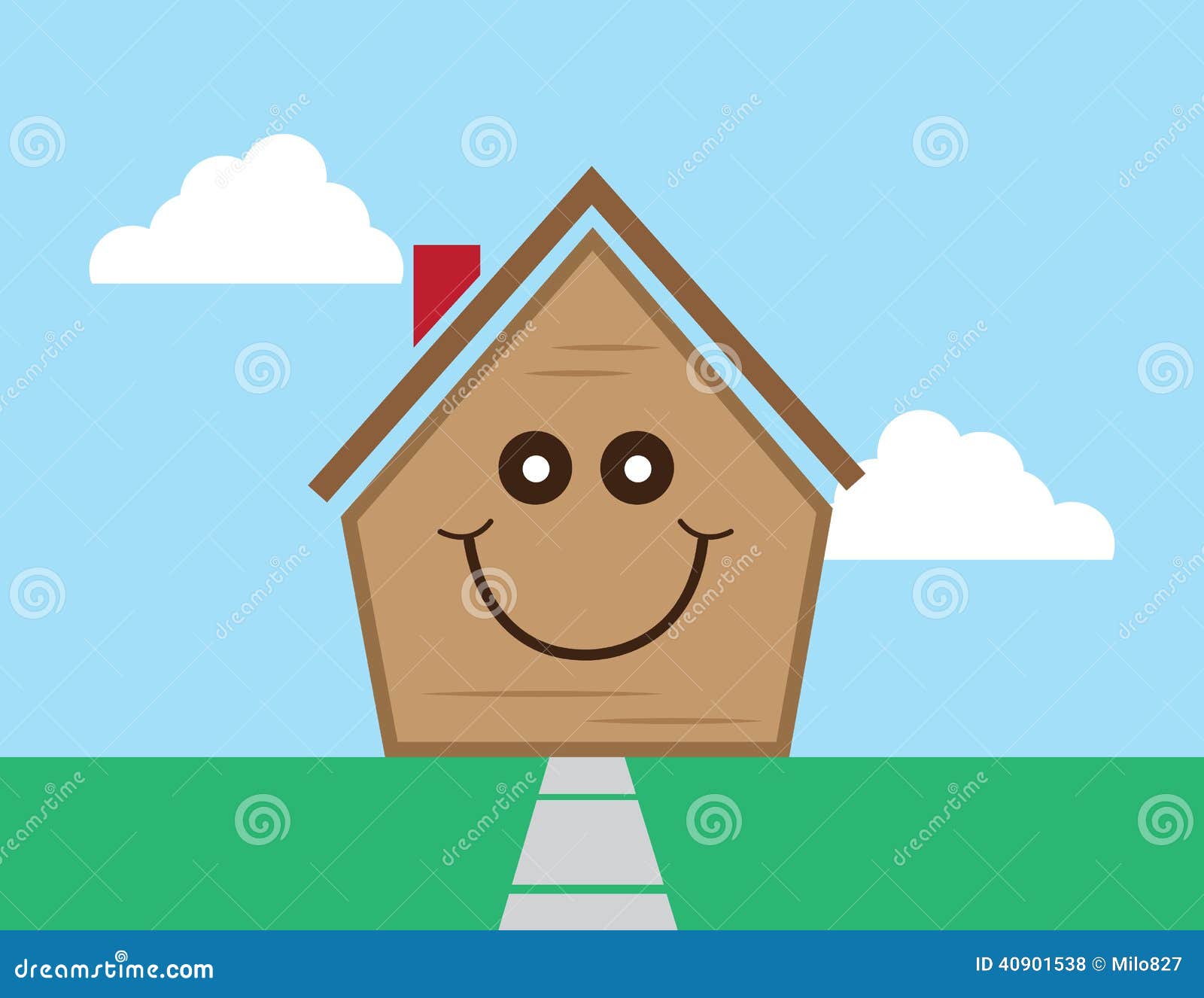House Face Happy stock vector. Illustration of exterior 40901538