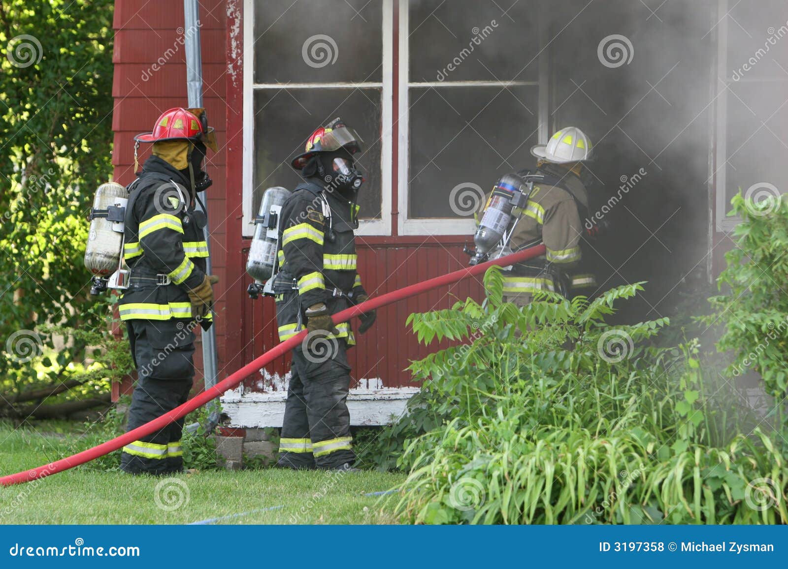 House Fire. Detail Images Conflagration From A Home Stock Photo