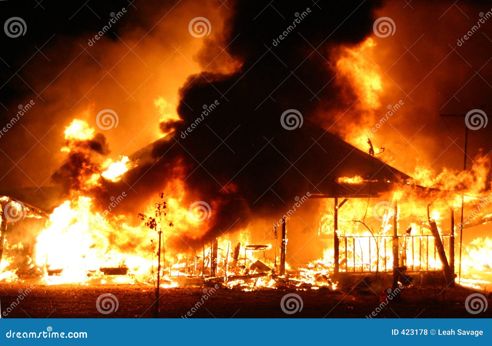 House Fire Royalty Free Stock Photos - Image: 423178