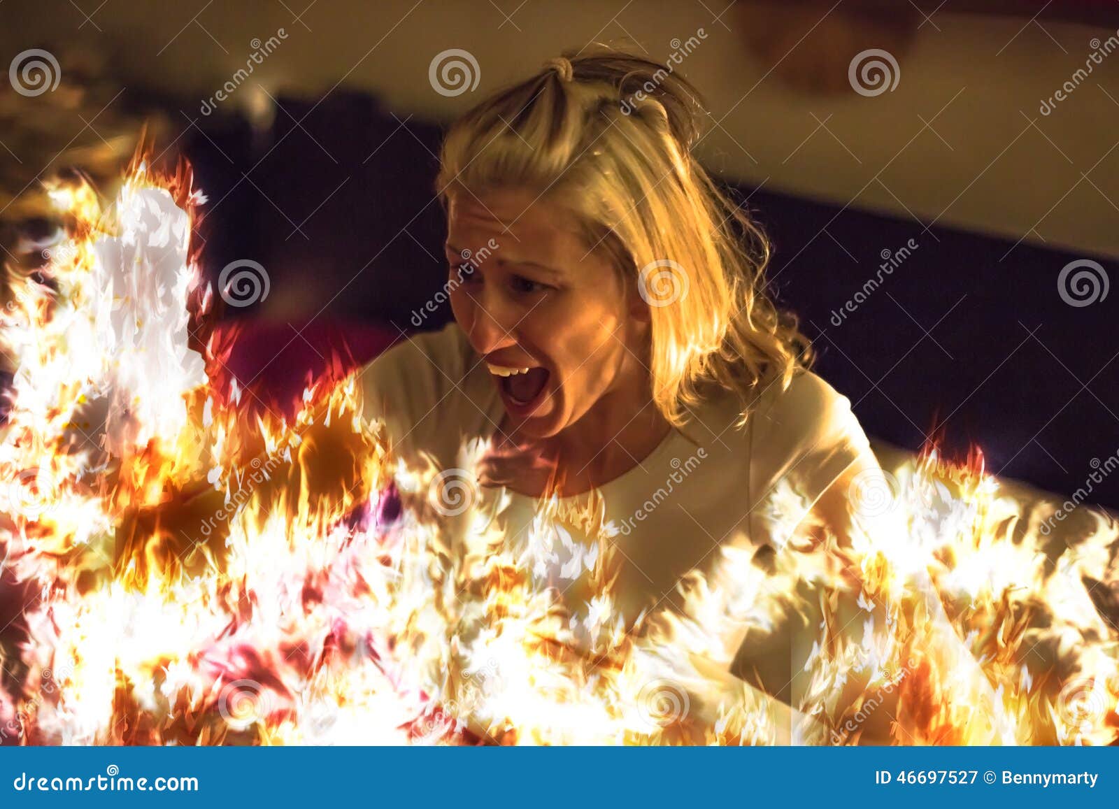 House Fire Stock Image Image Of Destruction Firefighter 46697527