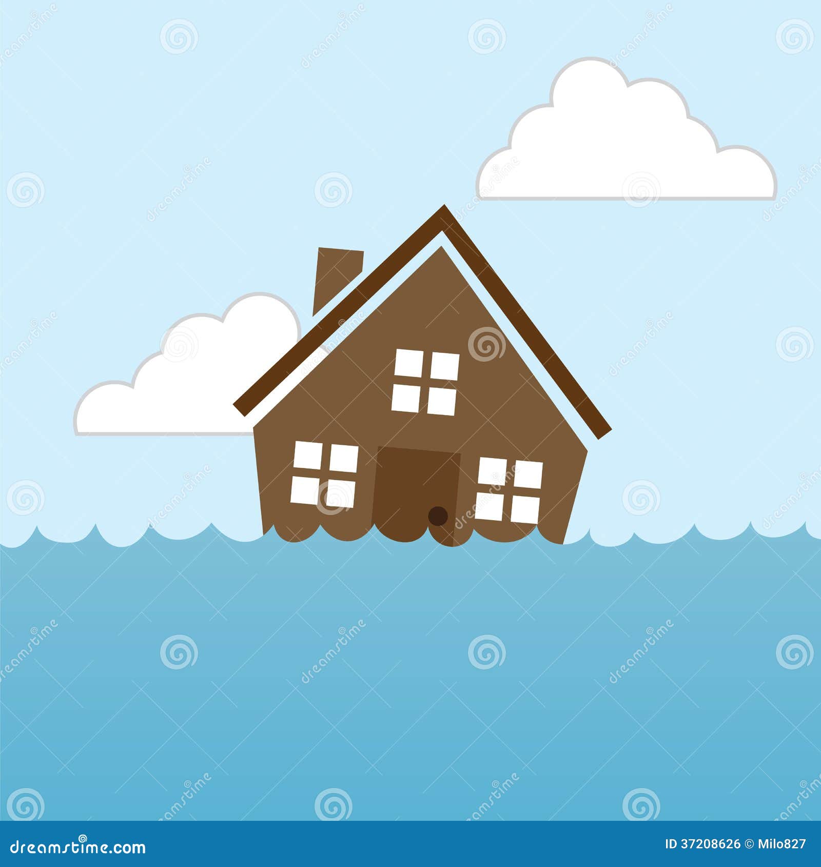 House Flood stock vector. Illustration of ownership, hazard 37208626