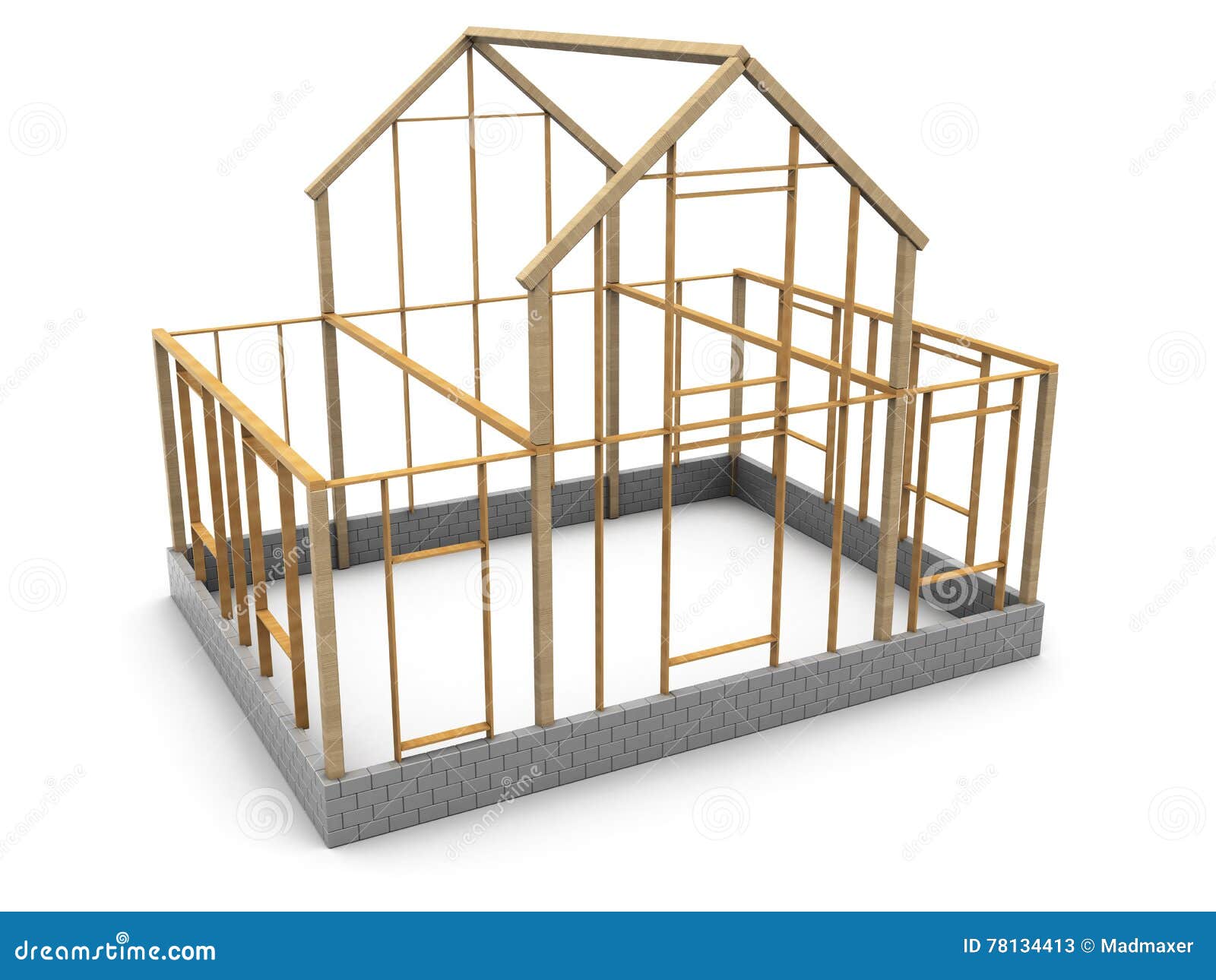 House frame stock illustration. Illustration of technical 78134413