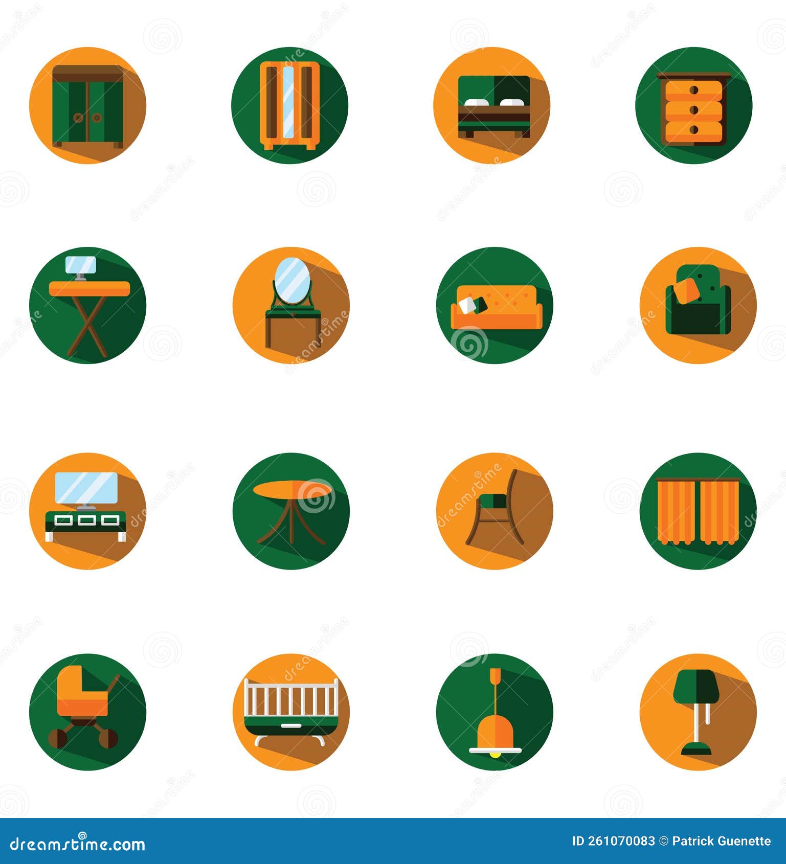 House furniture, icon stock vector. Illustration of house 261070083