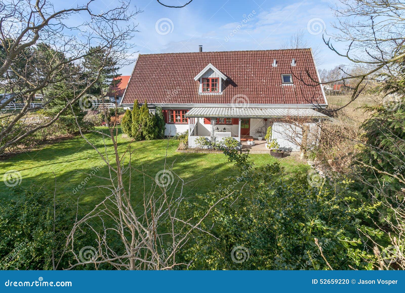 House And Garden In Denmark Stock Photo Image Of Danish House