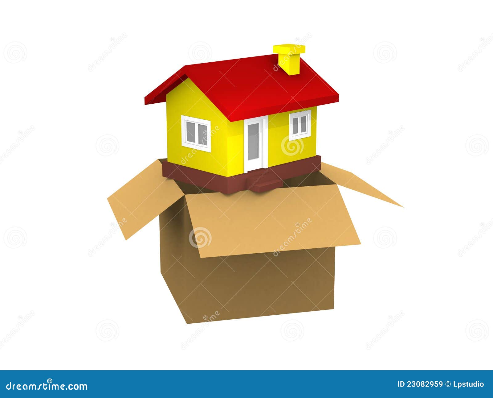 House in a gift box stock illustration. Illustration of celebrate