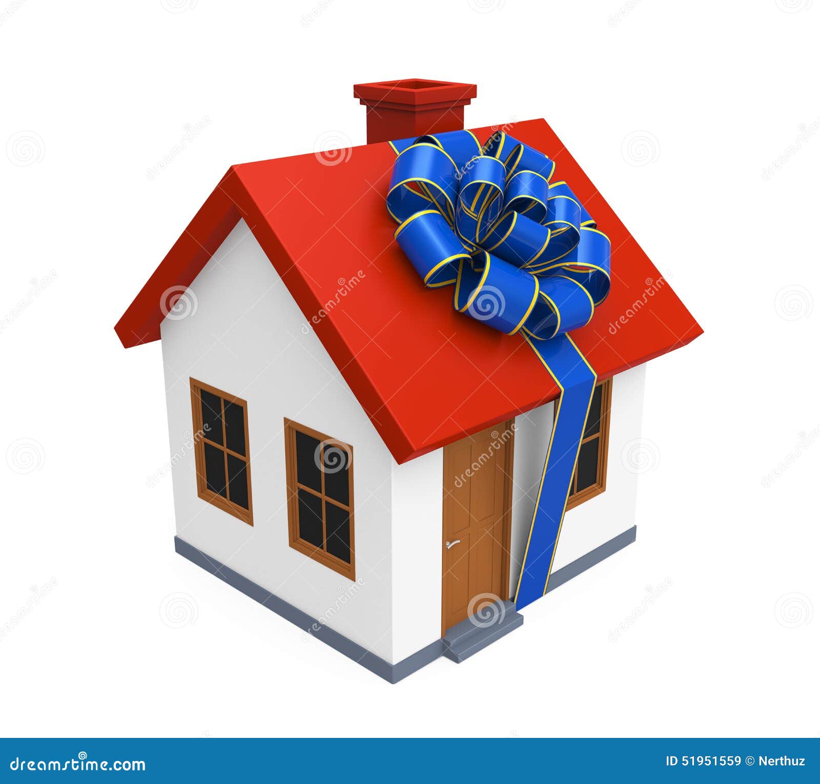 House Gift Isolated stock illustration. Illustration of lottery - 51951559