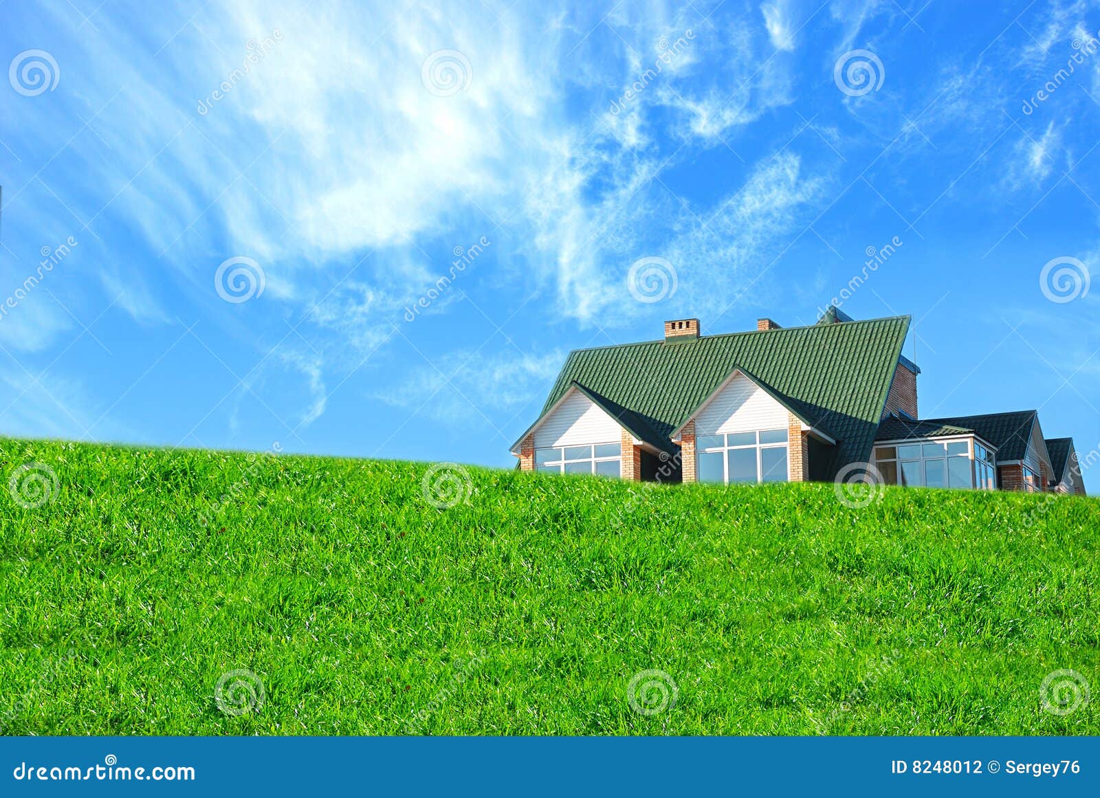 House and grass stock photo. Image of clear, design, space 8248012