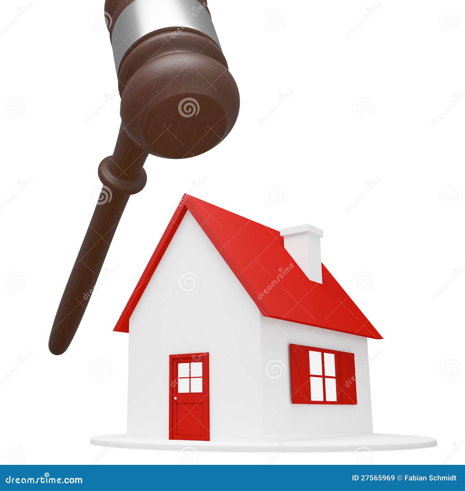 House with hammer stock illustration. Illustration of concept 27565969