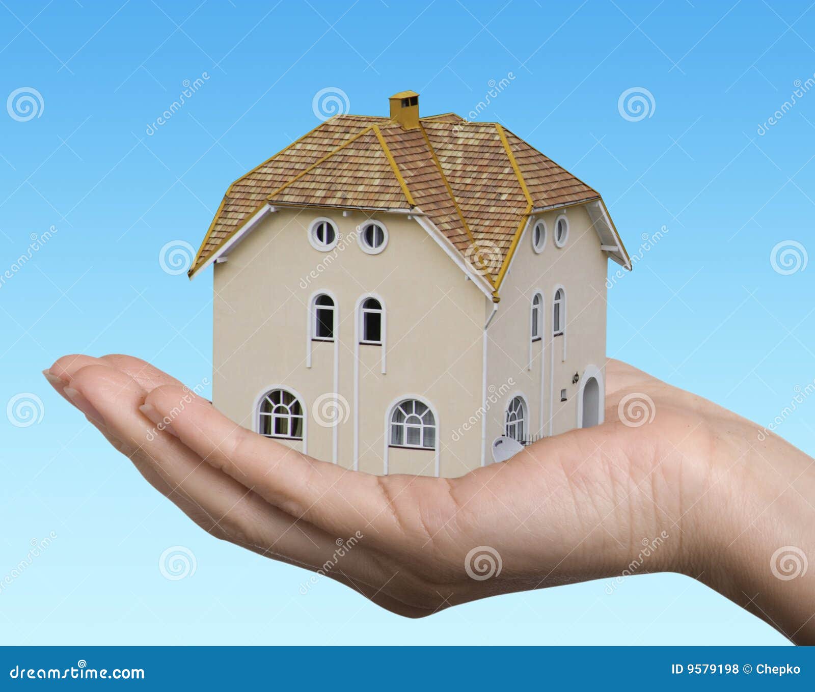 House in hand stock photo. Image of close, mansion, human 9579198