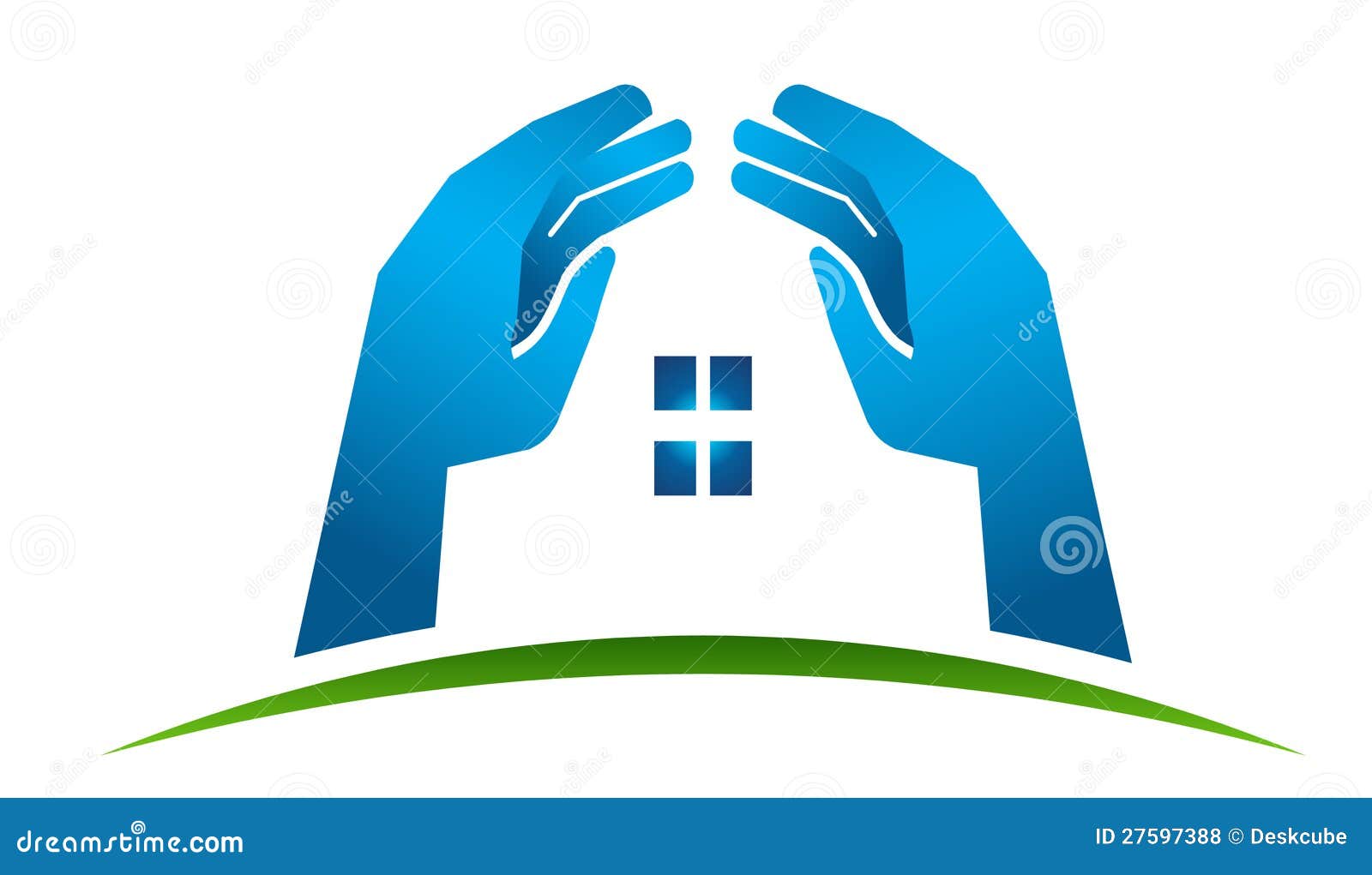House Hands logo stock vector. Illustration of home, logo 27597388