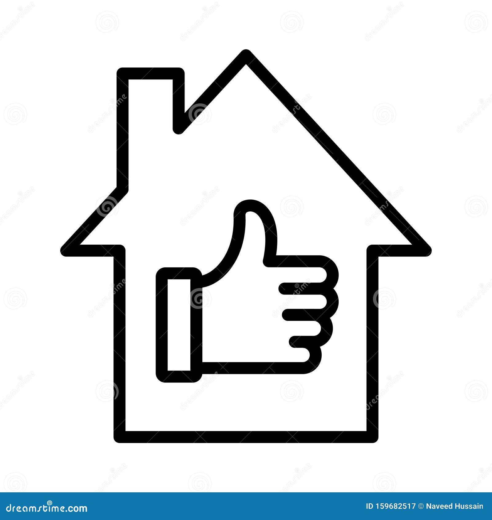 house  thin line icon