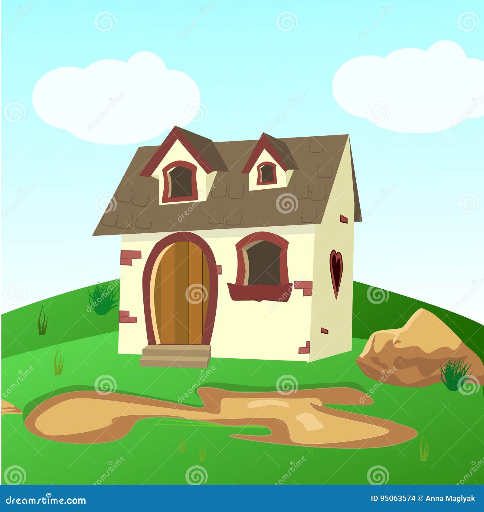 House Inside Green Fields Illustration of a Cartoon House Stock Illustration - Illustration of alley, pasture: 95063574 House Inside Green Fields Illustration of a Cartoon House Stock Illustration - Illustration of alley, pasture: 95063574
