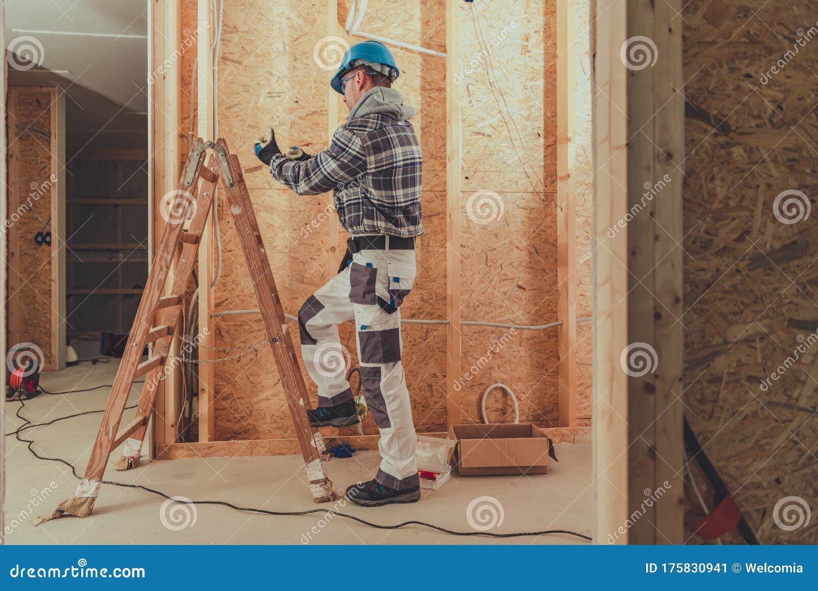 House Interior Finishing Job Stock Image - Image of specialist, labor
