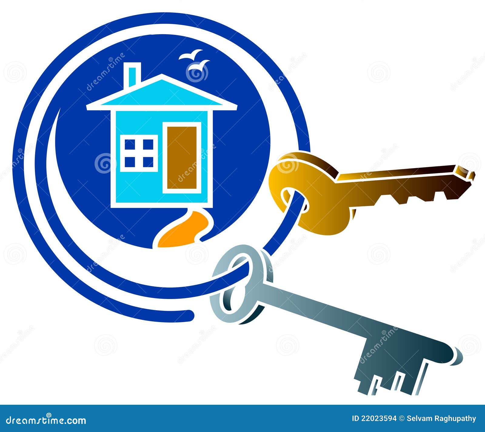 House and key logo stock vector. Illustration of building ...