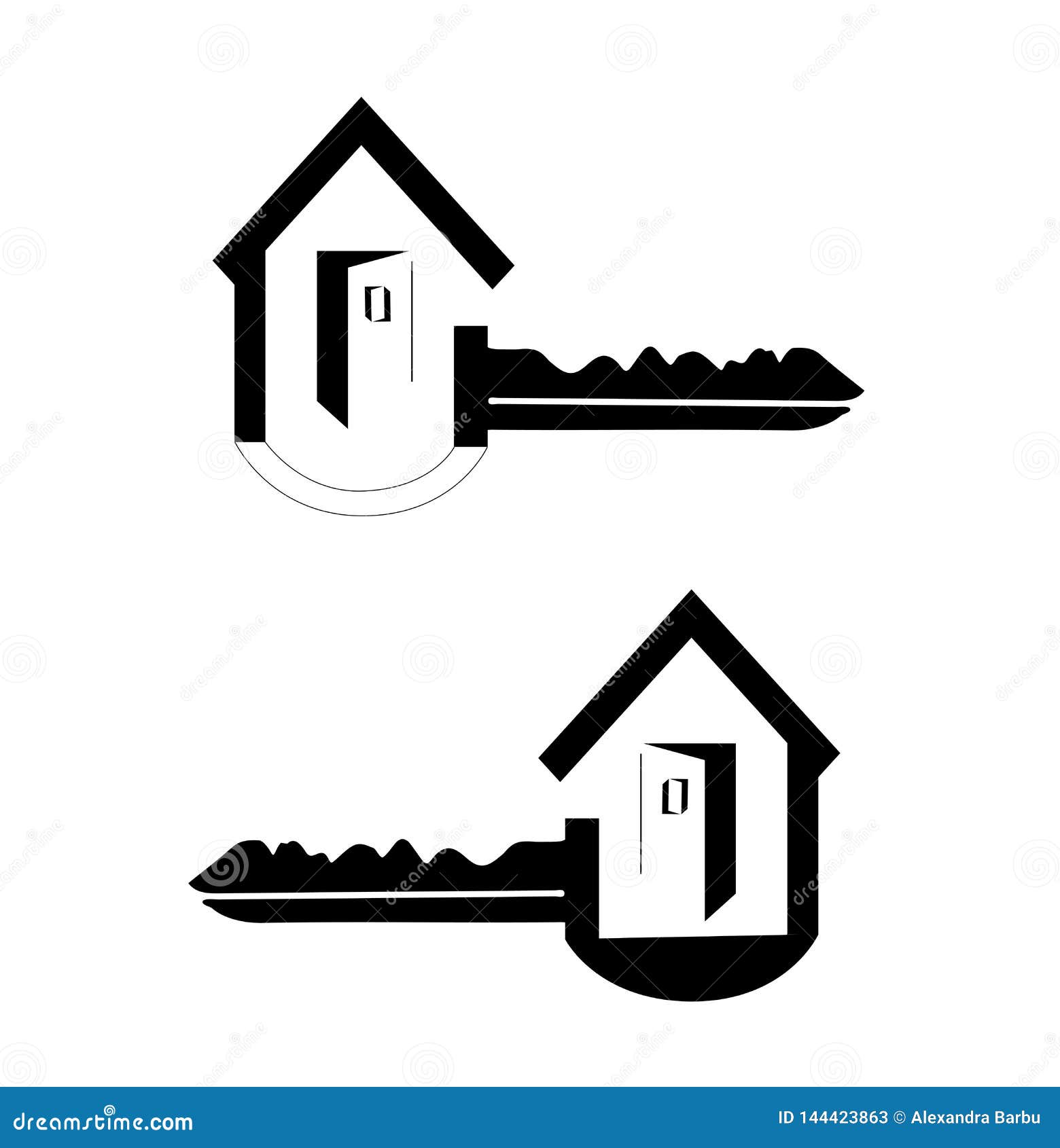 Download House Key Logo stock vector. Illustration of live, buyer ...