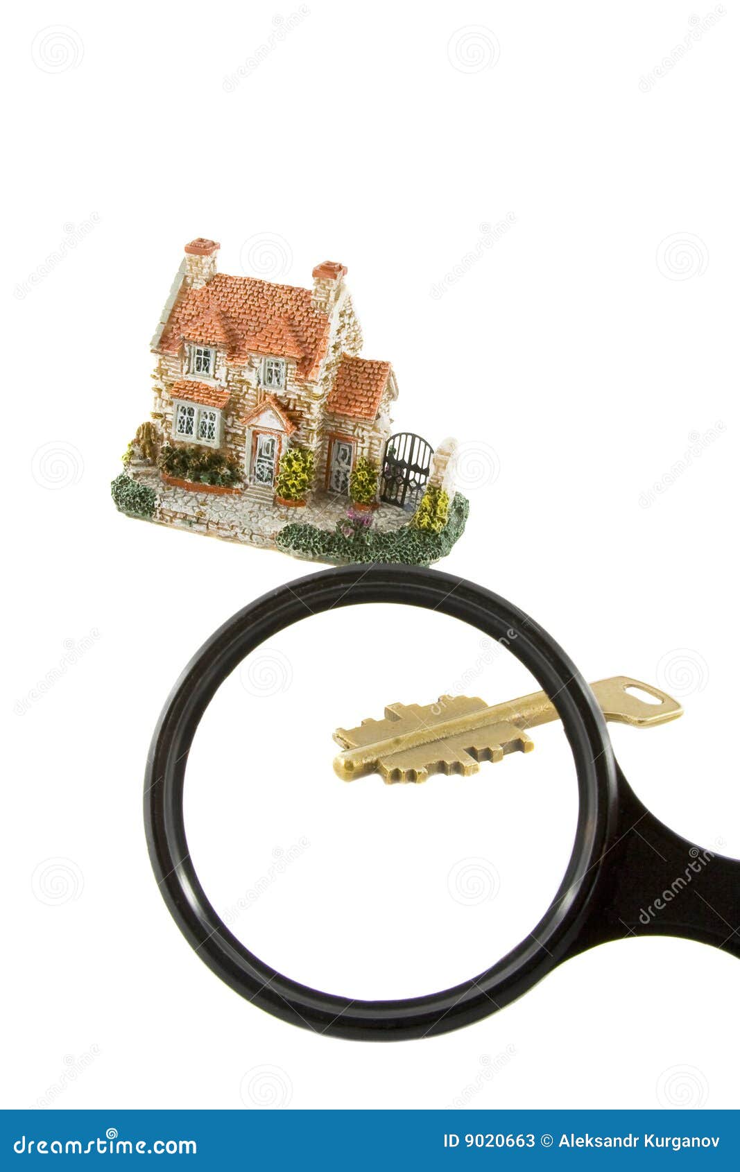 The house with keys. stock image. Image of built, model - 9020663