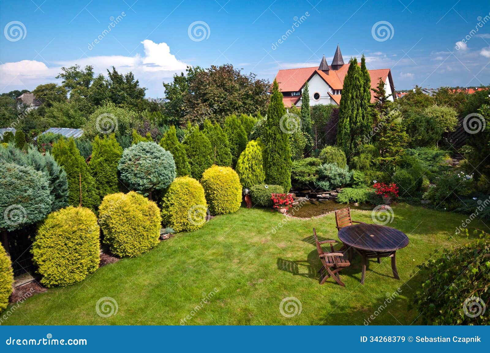house and landscaped gardens