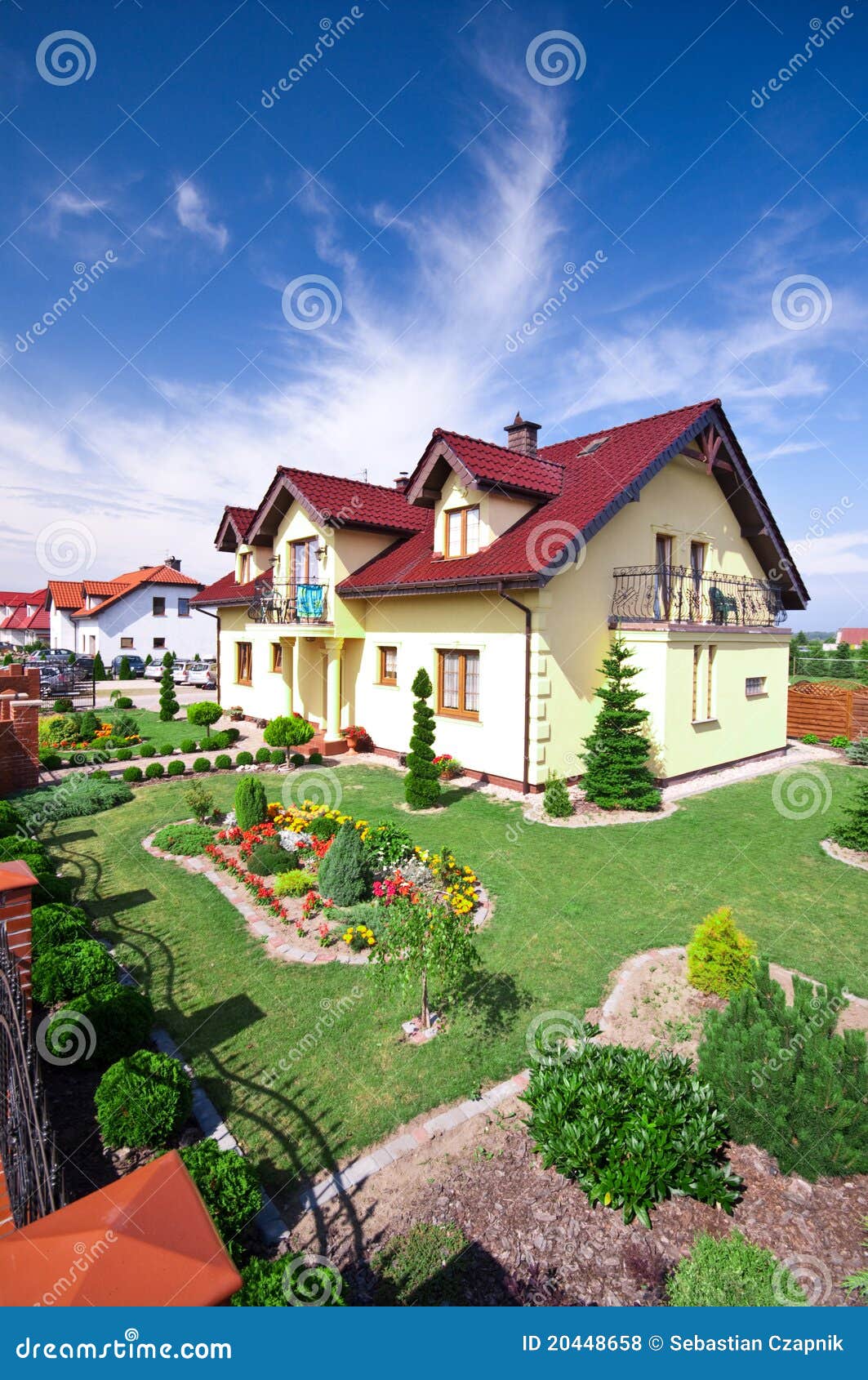 house with landscaped yard