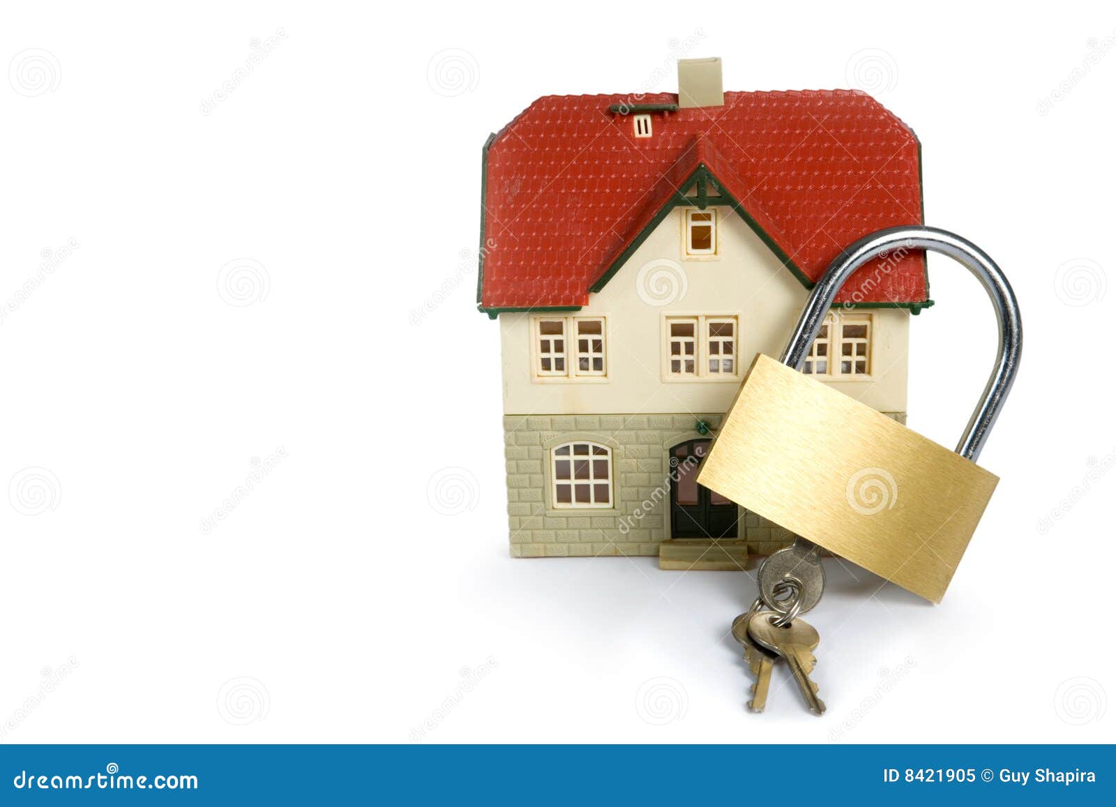 House locked with padlock stock image. Image of protection 8421905